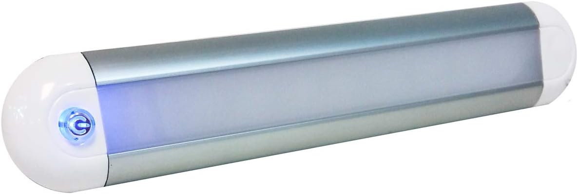 12" LED Dome Light Touch Sensor Switch Lighting Fixture Marine RV Motorhome Camper Utility Van 12v 24v Semi Truck Travel Trailer Boat Aircraft Overland Interior Exterior Cabinet Waterproof