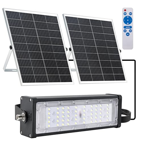 Image of WERISE Solar Flood Lights Outdoor Waterproof Dusk to Dawn with Remote
