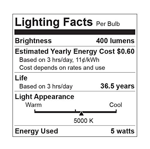 Gu10 Led Bulbs, 50W Halogen Bulbs Equivalent, 5W, 400Lm Led Light Bulbs, 5000K Daylight, Dimmable, 36° Beam Angle, Mr16 Led Bulbs, Pack Of 10 #TOP4
