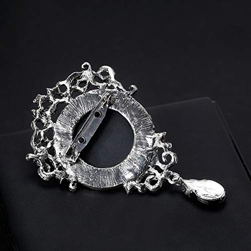 Image of lureme Vintage Elegant Victorian Lady Beauty Cameo with Crystal Brooch Pin (br000017)