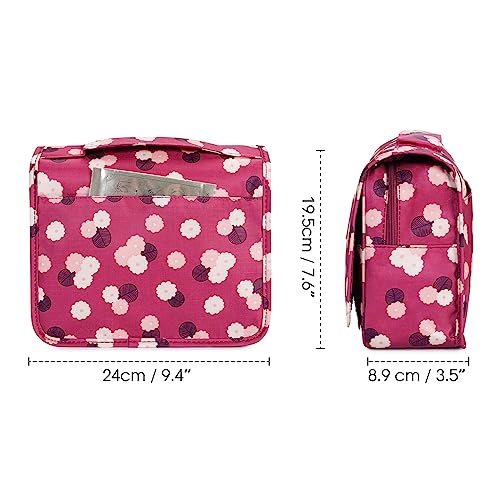 Image of Hanging Travel Toiletry Bag Cosmetic Make up Organizer for Women and Men Waterproof (Red)