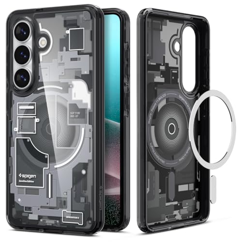 Spigen Ultra Hybrid MagFit Hülle für Samsung Galaxy S26 – transparent mit schwarzem Rahmen (Zero One Black)