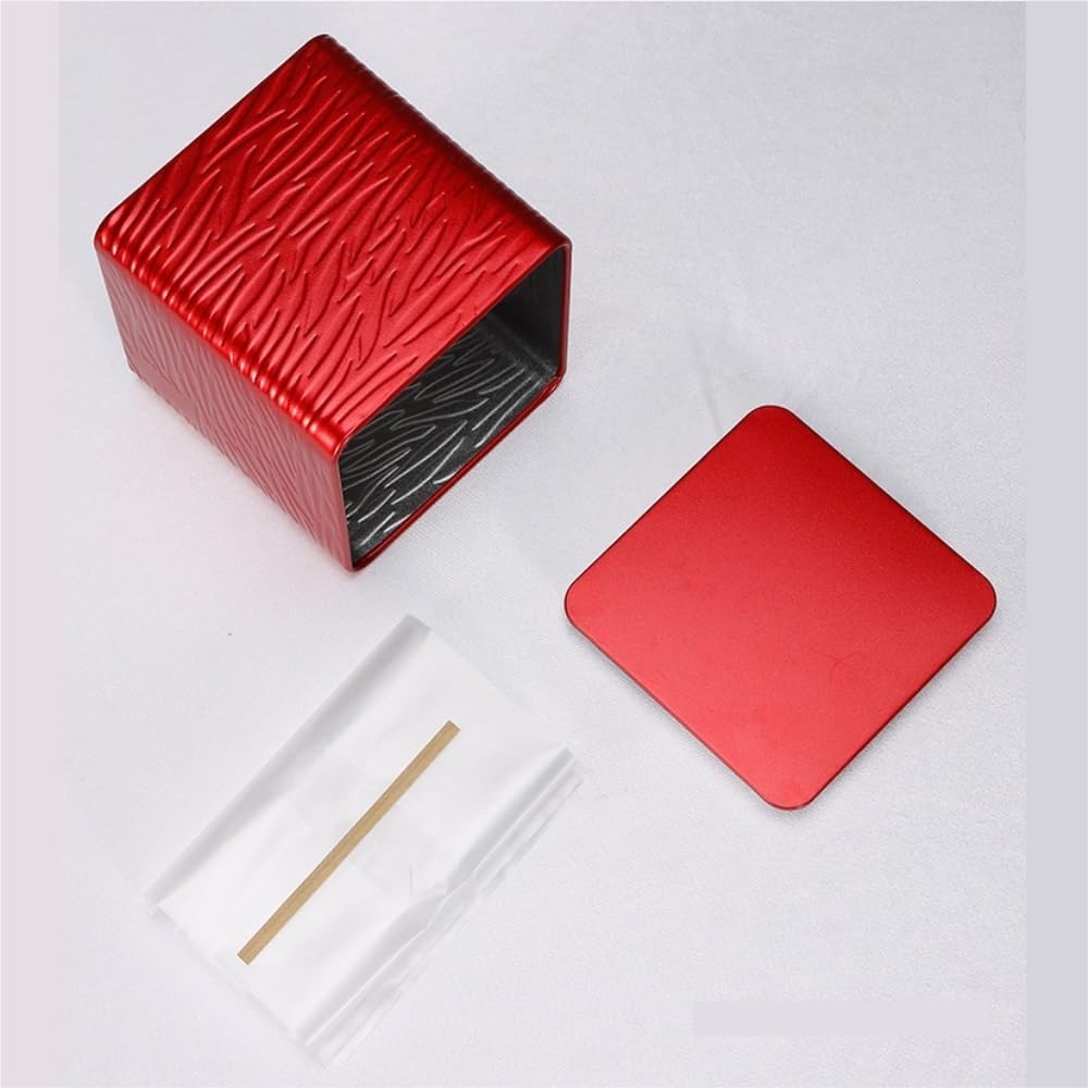 Tarro De Azúcar Latas de almacenamiento de té a granel Latas de hierro cuadradas pequeñas Latas vacías Latas de almacenamiento de condimentos de cocina Juego de té Latas individuales Bote De Té(A)