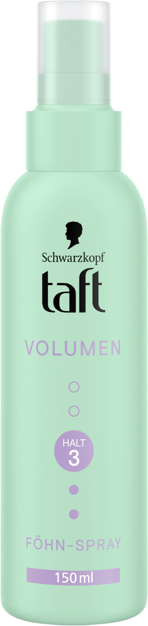 Schwarzkopf Taft spray do suszarki do włosów, pojemność (150 ml), stopień utrzymania 3, spray do suszarki do włosów do wszystkich rodzajów włosów, spray objętościowy, wegańska formuła *