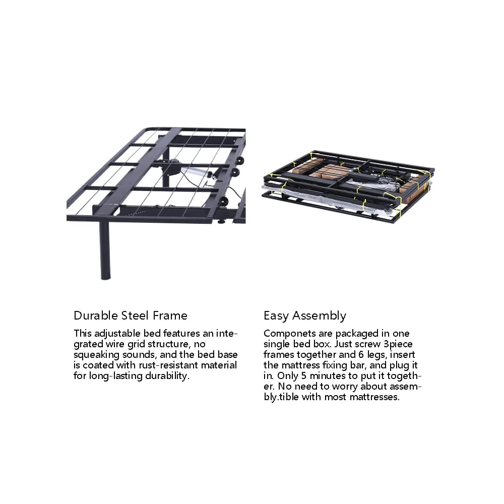 Buy Twin XL Zero Gravity Bed Frame Bases, Adjustable Bed Frame with