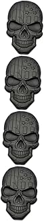 BESTOYARD 4 Peças Adesivo De Caveira Para Carro Adesivos De Halloween Adesivos De Caveira Acessórios Para Automóveis Bandeira Do Carro Bandeira Americana Decalque De Vinil Sinal De Metal