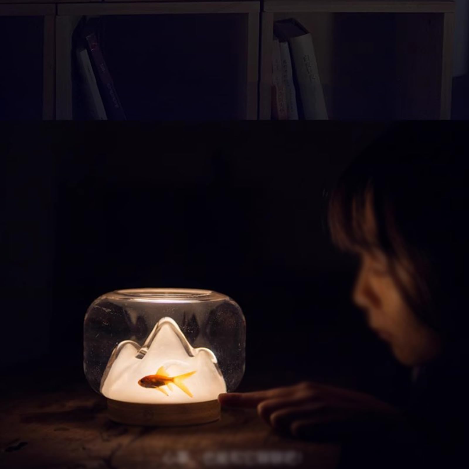Lampki Nocne Lampa Stołowa Kreatywna lampa stołowa Lampka nocna Lampka nocna Światło otoczenia Szklany akwarium Prosty i dynamiczny do lampy do sypialni
