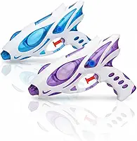 Kit 2 Pistolas D'Água Design Moderno Cores Translúcidas Variadas