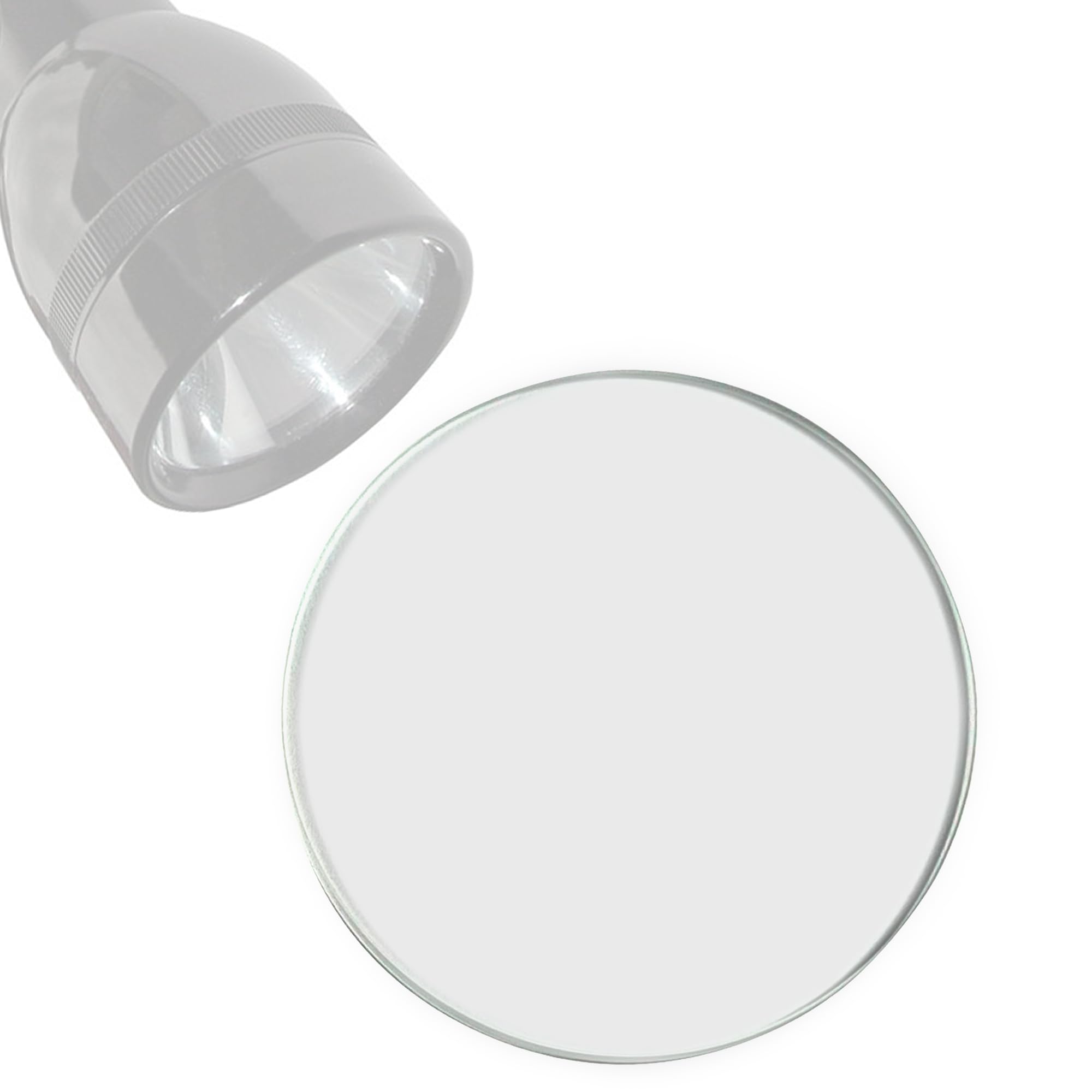 HQRP Glass Lens Replacement for Maglite C or D Cell Flashlights Upgrade, 52×2 mm, Tempered Glass D Lens Shatterproof and UltraClear, 1-Pack