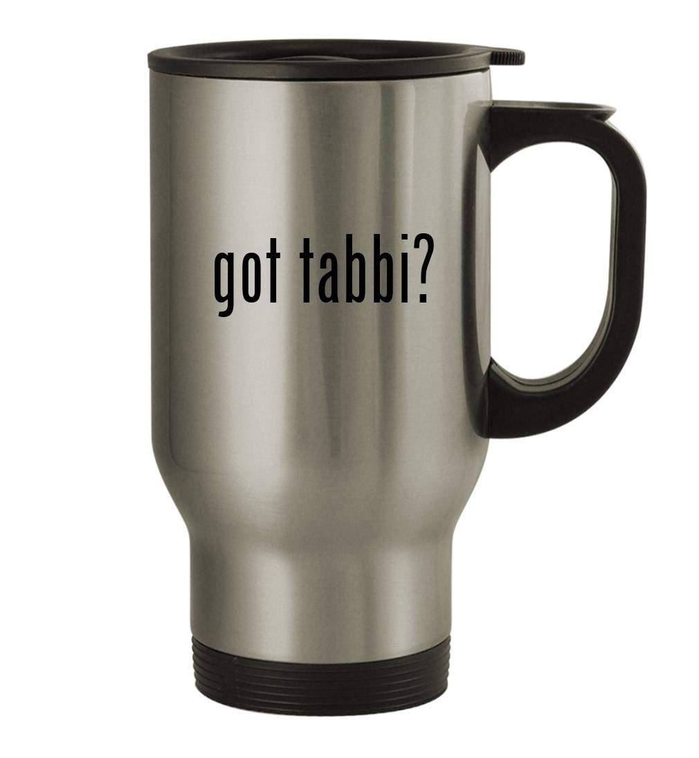 got tabbi? - 14oz Stainless Steel Travel Mug, Silver
