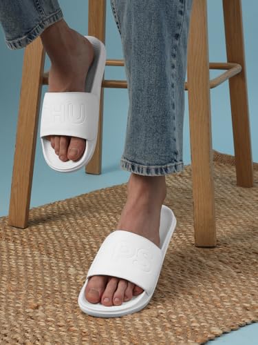 Image of CHUPPS Pure Black Drift Orthopedic Slippers | Soft Footpharma Footbed | Breathable Ventilation Holes | Lightweight Flip Flops | Anti-Skid Chappals for Everyday For Mens