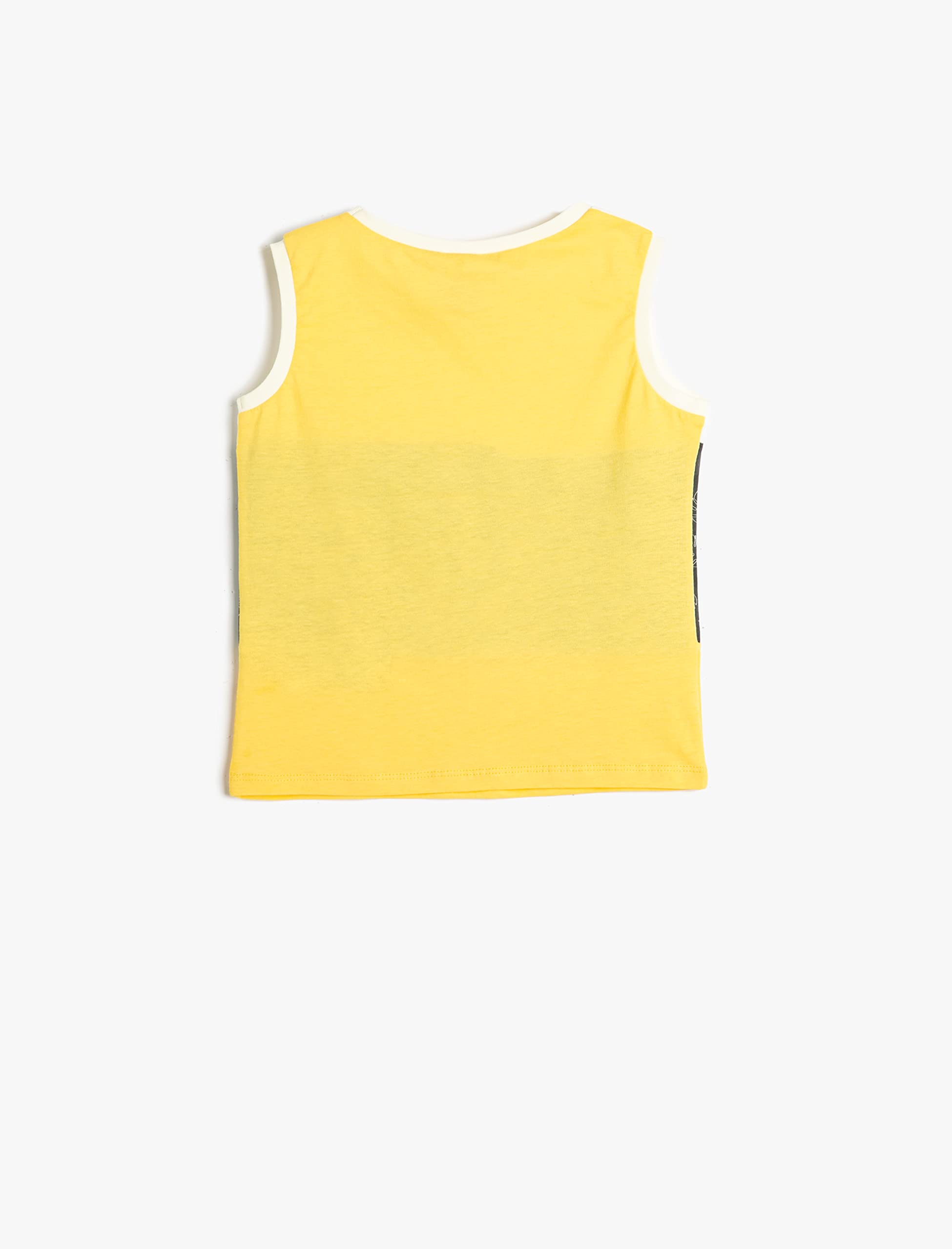 Koton T-Shirt Senza Maniche Color Block Round Collar Cotton Maglietta Bimbo