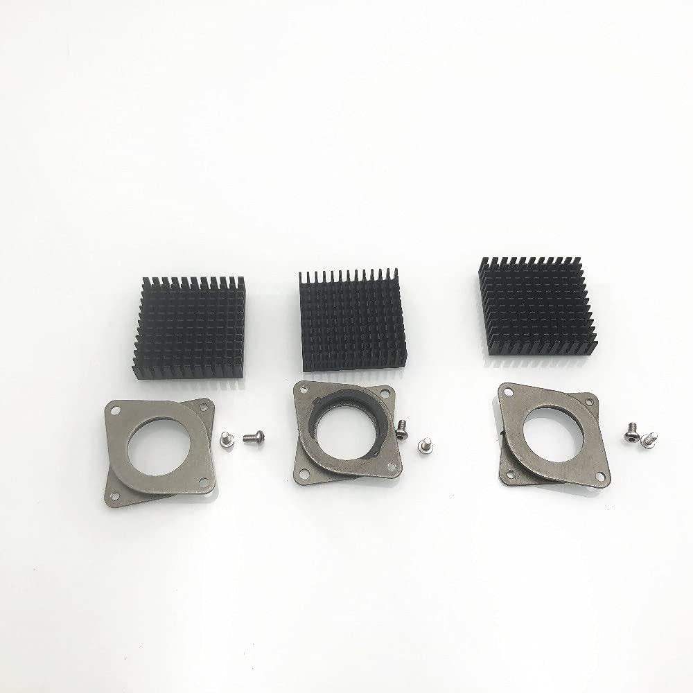 Accessori per stampanti Nuovi 17 smorzatori di vibrazioni in acciaio e gomma passo-passo con dissipatori di calore Vite M3 per stampante 3D CR-10, CR-10S, Ender 3 ( Size : 3 dampers 3 heatsink )