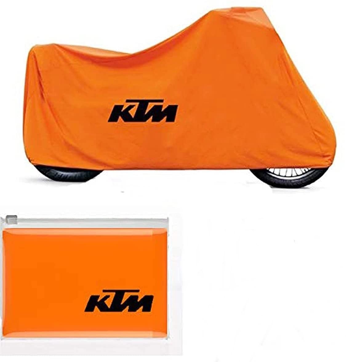OBEROIS TRADERS Waterproof & Dust Proof Two Wheeler Bike Body Cover with Mirror Pockets and Carry Bag for All KTM Bikes (Orange) (B09ZL3GBVM) Amazon Price History, Amazon Price Tracker