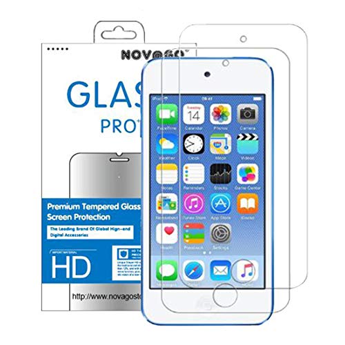 NOVAGO Compatible avec Apple iPod Touch 5,Touch 6,Touch 7 - Pack de 2 Films Protection écran en Verre trempé résistant Anti Explosion d'écran (x 2)