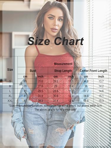 Image of Avidlove Womens Camisole Lace Spaghetti Strap Tank Top Tube Slim Basic Cami Tops