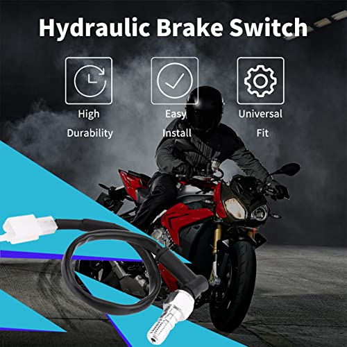 Interruttore Idraulico Freno Moto Luce Posteriore del Freno Idraulico Universale sensore Stop Freno Radiale Interruttore Stop per Moto del Freno Idraulico Freno del Motociclo (M10*1.25MM)