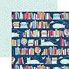Paper House Productions 12" x 12" 9-Sheet Decorative Double Sided Paper Pack for Scrapbooking and Crafts - Cats in the Library #2