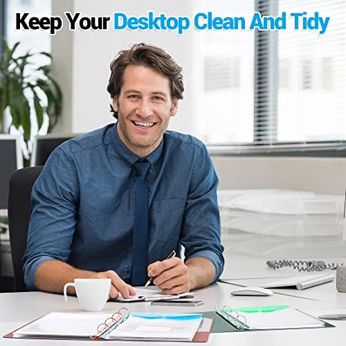 TOOELMON Punched Pockets A4 Plastic Wallets 12 Pack A4 Folders Wallets Plastic Document Files Popper Wallets with Pocket