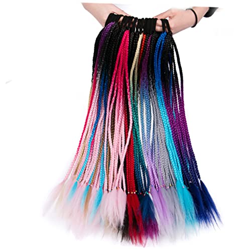 PACKOVE 1 Set Di Colorate Parrucche Per Ragazze Ad Anello Accessori Per Parrucche Elastici Per Fermacoda Ad Anello Elastico Per Corda Per A