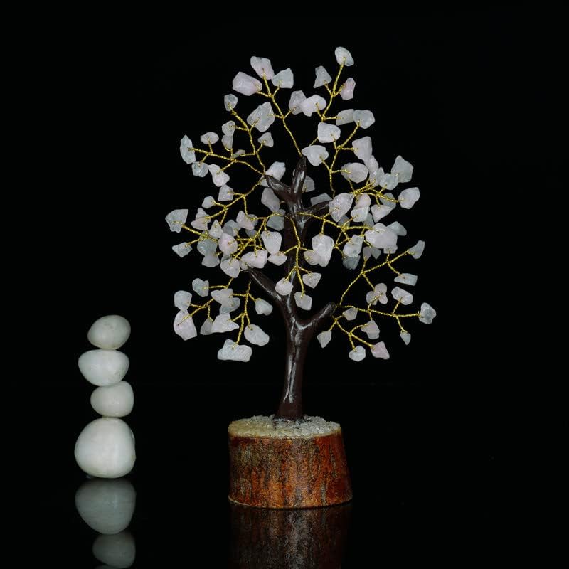 Miniatura 3 de Árbol de dinero de cuarzo rosa, árbol de cuarzo de cristal, regalos espirituales para mujeres, cristales de cuarzo rosa, cristal curativo para
