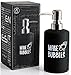 Dispenser Sapone Ceramica Nera Opaca 360ml | Pompa Dosatore Detergente a Mano Ricaricabile Soap Dispenser Liquido | Distributore Cucina Ufficio Bagno Toilette Doccia Shampoo Lozione Design Divertente