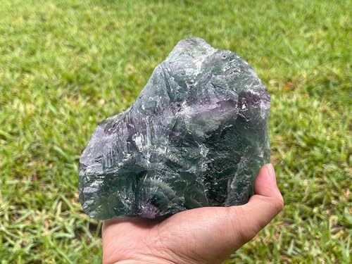 Image of Jumbo Rainbow Fluorite Rough Stones, Natural Rainbow Fluorite, Raw Fluorite Crystals (3-4 lbs)