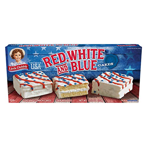 Little Debbie Red, White, & Blue Vanilla Cakes