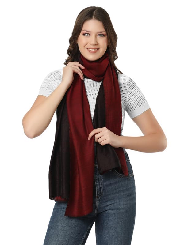 Ultra fine Wool Tensil (Pashmina) Super Soft Reversible Stole Shawl Scarf Wrap for Women (Size: 80x28 Inches)4