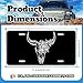 Longhorn Cattle Skull License Plate Cow License Plate Stainless Steel Front License Plate Vanity Tag Funny for Car Decorative Accessories for Women Men 6 X 12 Inch with 4 Holes