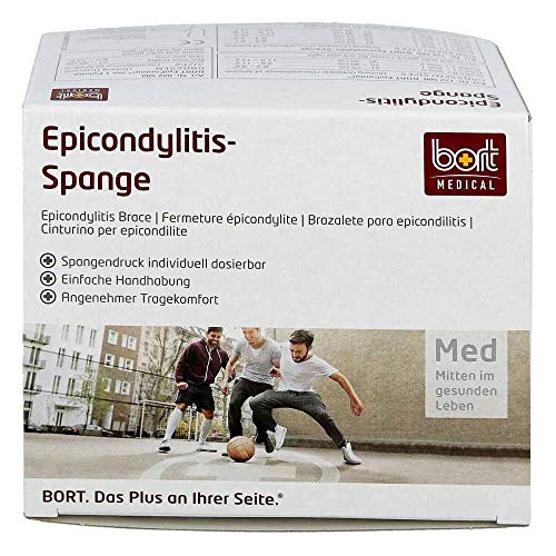 bort 122580 Größe 5 Stabilo Epicondylitis-Spange mit ulnarer Entlastung, rechts und links gleich, Größe 5, silber