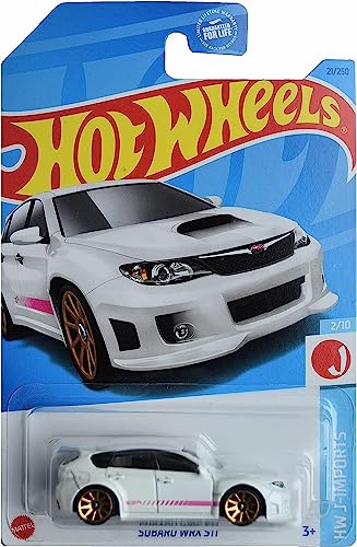 Hot Wheels Subaru WRX STI 1:64 Blanco miniatura 1