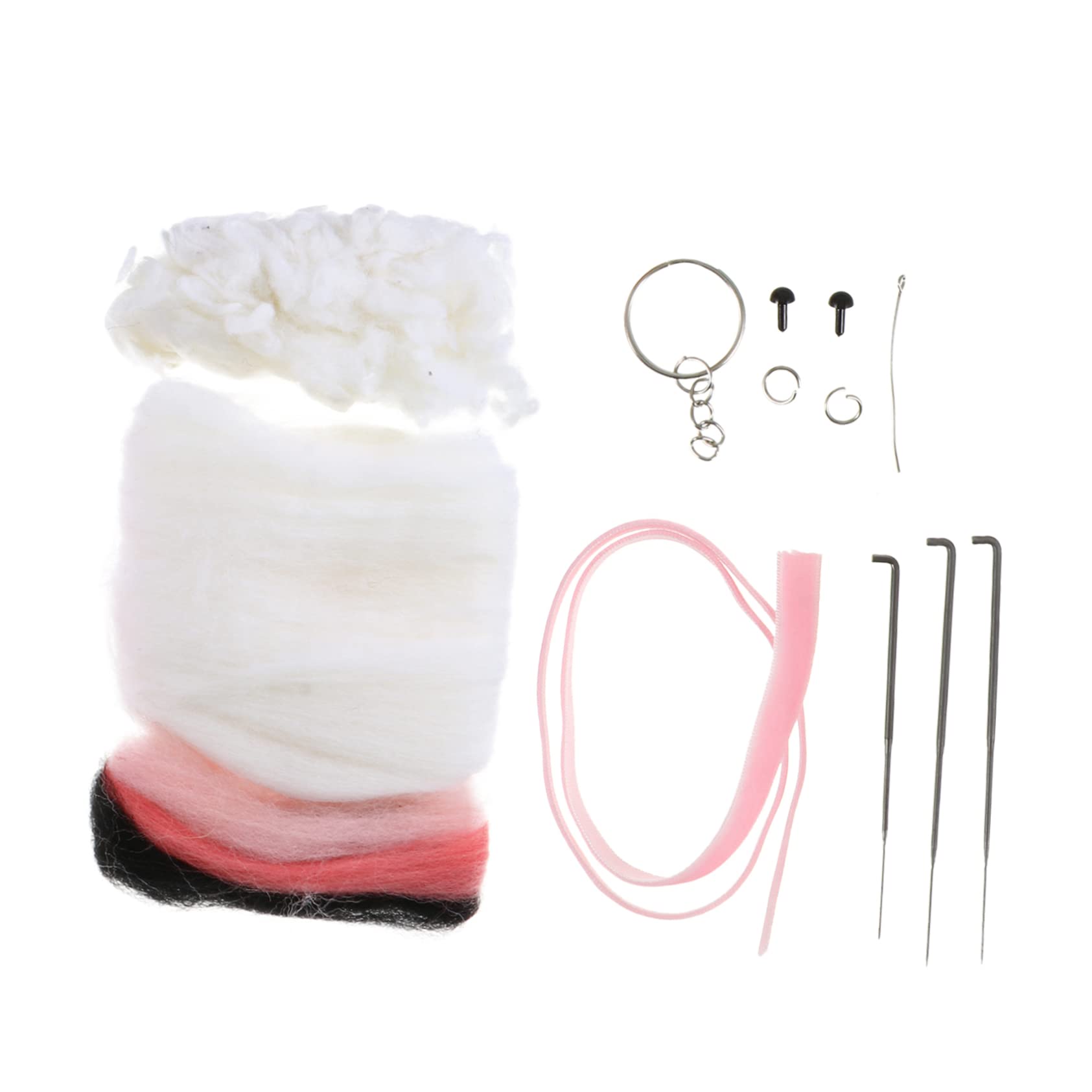 DOITOOL 1Set Needle Felt Kit for Beginners Create Adorable Alpaca Dolls Crafting Material for Felt Art Projects and Home Decor