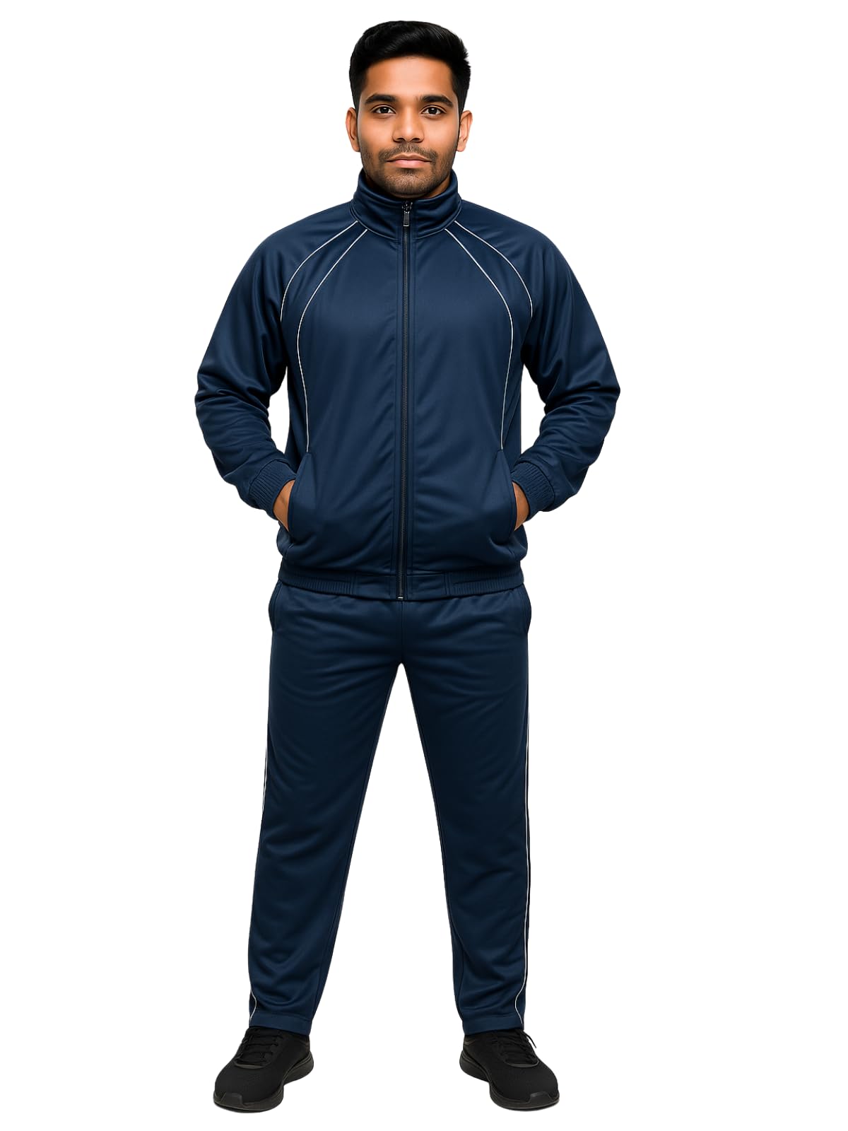 Namahshri Men’s Winter Classic High Neck Regular Warm Trendy Tracksuit set of Two full Zip Upper lightweight walking|Running in Comfort sweatshirts|Pajama Pack-picture-14