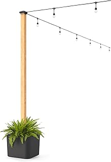 Step2 Firefly String Light Pole Stand with Planter, 2pk, Outdoor Hanging...