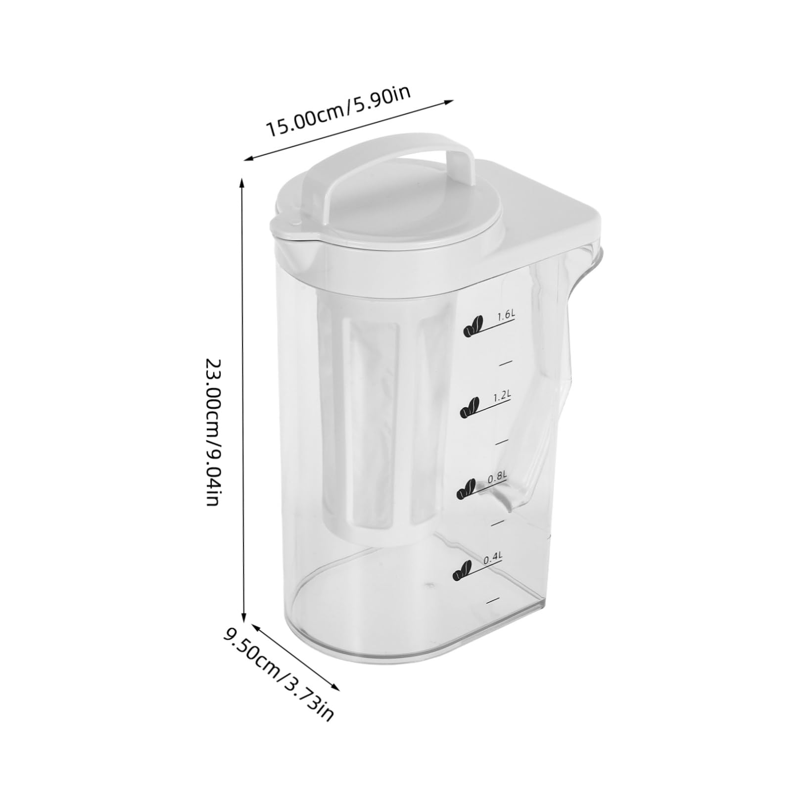 MAGICLULU Plastic Beverage Dispenser Cold Kettle for Refrigerator Cold Brew Maker Tea Pot