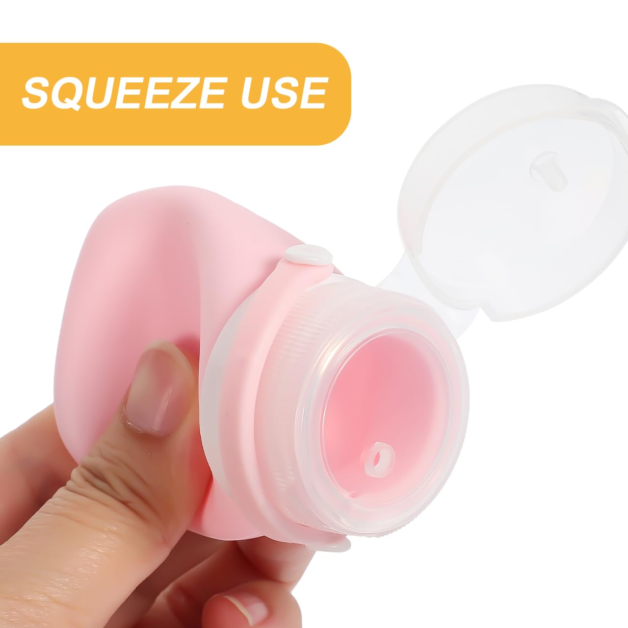 TOVINANNA Travel Bottles Set 4 Pack 30Ml Silicone Refillable Shampoo Lotion Containers with Leak-Proof Design and Compact Carry Bag for Toiletries and Cosmetics - Image 4