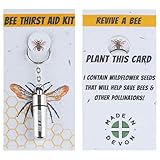 Revive a Bee Silver Bee Revival Kit, Keyring with Sugar Syrup & Plantable Packaging to Rescue Bees, Perfect Gifts for Nature Lovers