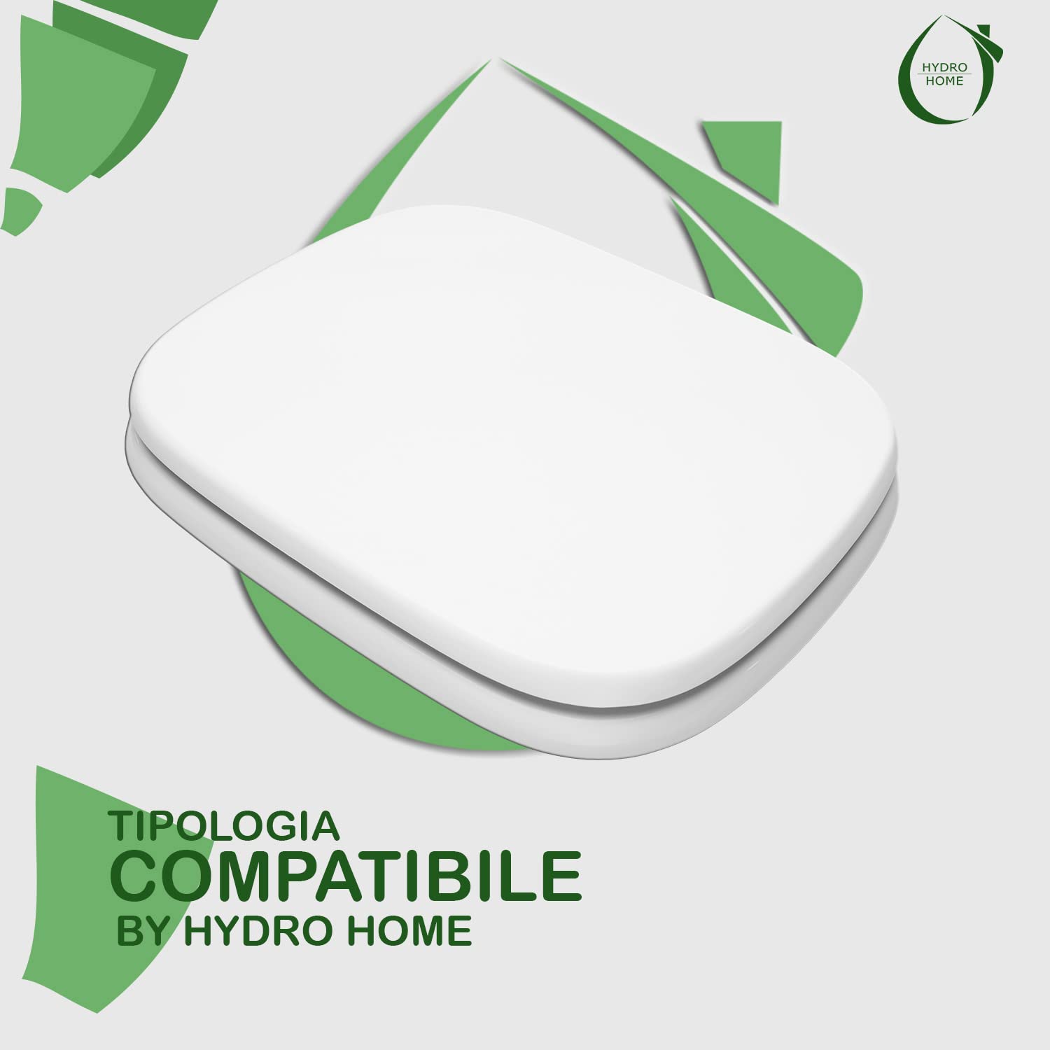 Copriwater Ideal Standard Imagine Compatibile, Tavoletta Wc In Legno Rivestito In Poliestere Con Cerniere Regolabili,Asse Wc Colore Bianco MADE IN ITALY