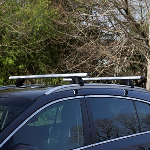 MP Essential Universal 1.2m 90kg Locking Aluminium Car Roof Bars Cross for Profile Flush Rails - Image 2