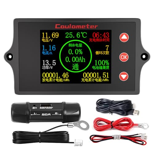 Medidor de pantalla a color y contador de voltaje multifunción digital 5