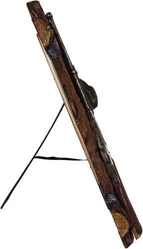 Miniatura 9 de Ebros Gift Rústico Western Wild West Cowboy escopeta de doble barril sombrero de vaquero herradura cuerdas y alambres de púas de madera sintética de