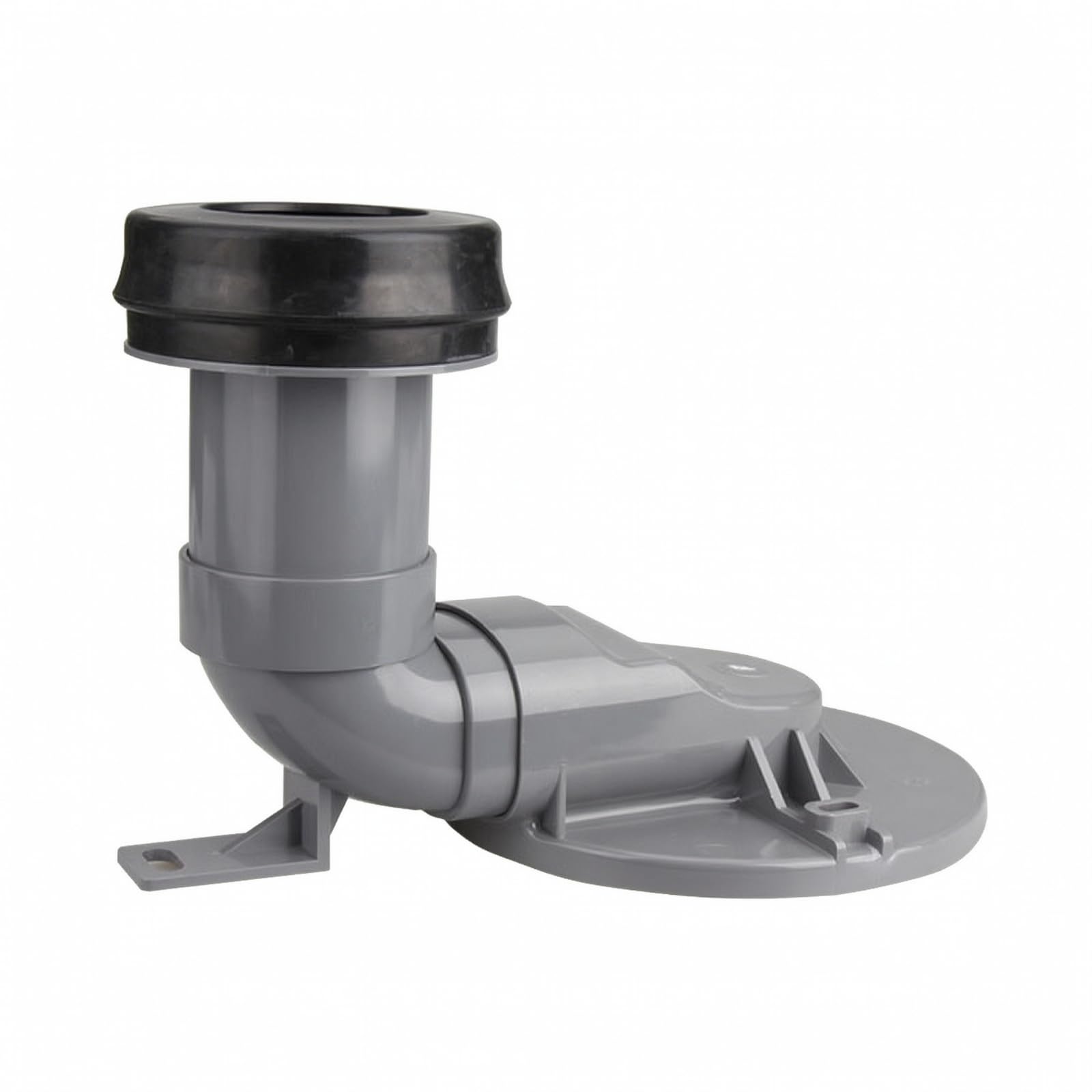 Raccord Excentré pour WC En PVC, Entraxe Au Sol 25 Cm, Orifice 15 Cm, Sans Raccord