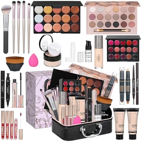 All in One Makeup Kit Makeup Kit for Women Full Kit Makeup Set Multipurpose Bundle Holiday Gift Box Essential Starter Bundle Include Full Makeup Kit for Women (Box3) Cover