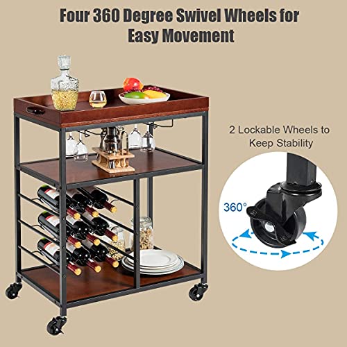 Ldailymocchawinebarservingcartforhomewoodkitchenstandwglassesholder9winebottlesracktrolleyrollingbarcartwithwheelskitchenislandcart  Urban Country Home Decor Ldaily moccha wine bar serving cart for home wood kitchen stand wglasses holder 9 wine bottles rack trolley rolling bar cart with wheels kitchen island cart  urban country home decor