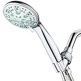 Antimicrobial / Anti-Clog High-Pressure 6-setting Hand Shower by AquaDance with Microban Nozzle Protection from Growth of Mold, Mildew & Bacteria for Stronger Shower! 3 Jet Color Choices