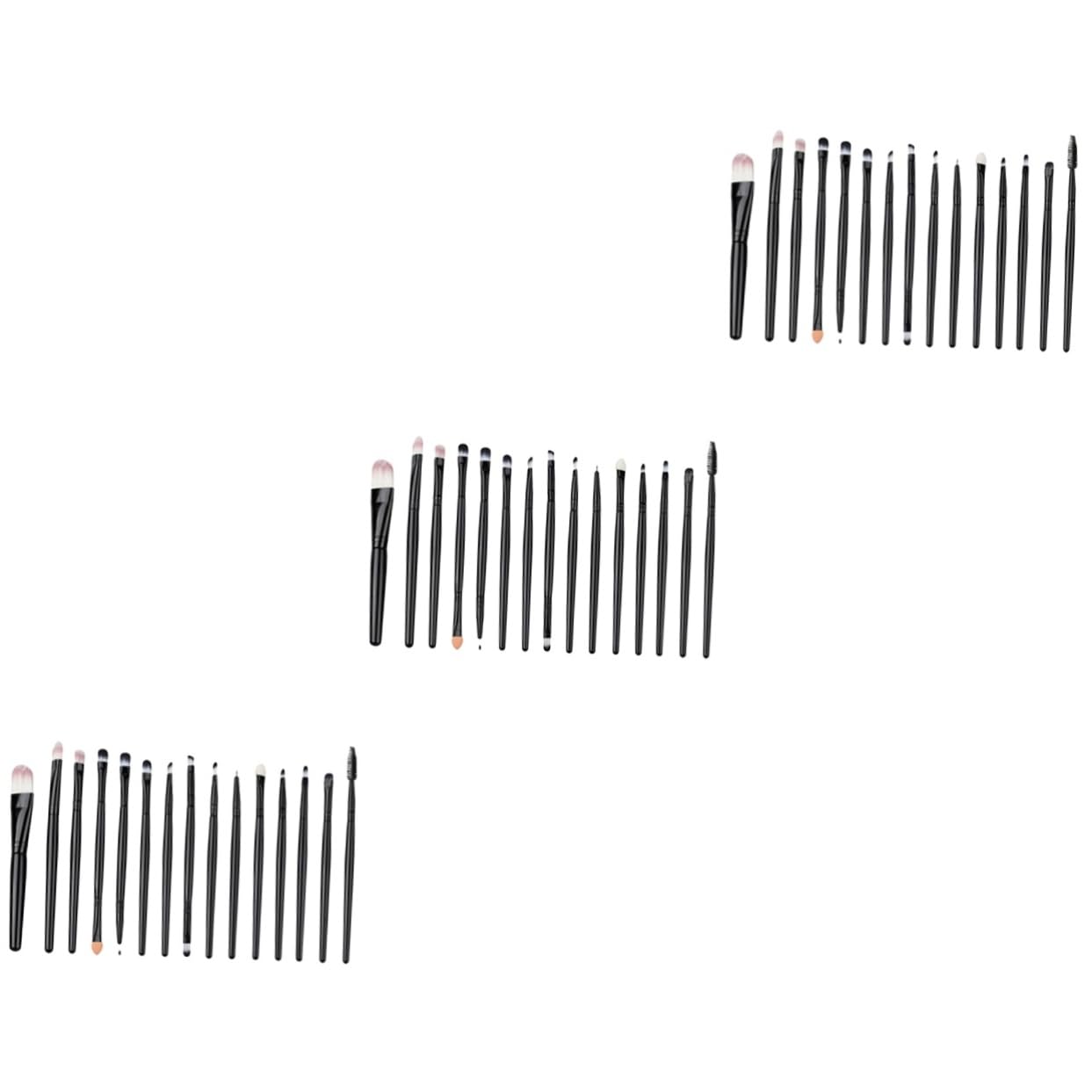 Didiseaon 45pezzi Pennelli Da Trucco Per Occhi Eleganti Per Fondotinta Ombretto Eyeliner e Labbra Set Professionale Nero Sintetica Per Uso Quotidiano e Professionale