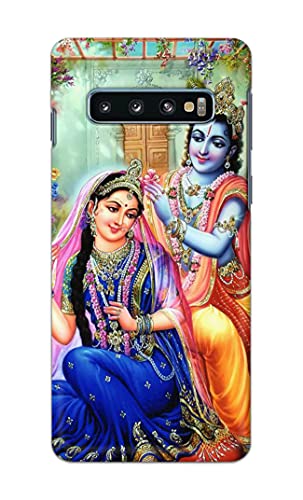 Image of Printed Hard Back Cover Case for Samsung Galaxy S10 Plus | Samsung S10+ Back Cover (Radha Krishna) -1803