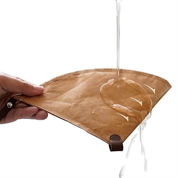 watchget Coffee Filter Holder Bag Coffee Paper Filter Storage Bag Reusable Waterproof Dupont Paper Filter Holder Fit V60 Cone Coffee Filter 50 Pcs Capacity for Camping, Home