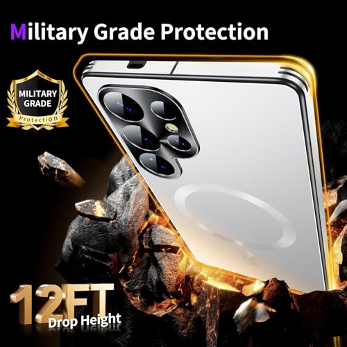 Image of for Samsung Galaxy S24 Ultra Case, Heavy-Duty Slim Design Compatible with MagSafe, Strong Magnetic Shockproof Protection for Screen & Camera Cover Case for Samsung S24 Ultra,White
